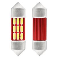 Automobilių lemputės, Motociklų ir traktorių technikos šviestuvai // Automobilio LED lemputės ir rinkiniai // Żarówki led canbus 4014 12smd festoon c5w c10w c3w 31mm white 12v 24v amio-01631