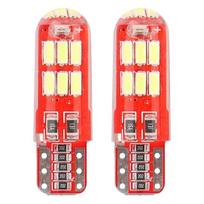 Automobilių lemputės, Motociklų ir traktorių technikos šviestuvai // Automobilio LED lemputės ir rinkiniai // Żarówki led canbus 15smd 4014 t10e w5w silca white 12v amio-01443