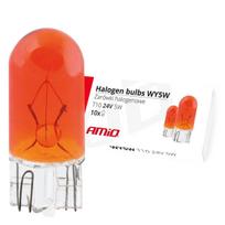 Automobilių lemputės, Motociklų ir traktorių technikos šviestuvai // Automobilio LED lemputės ir rinkiniai // Żarówki halogenowe wy5w t10 5w w2.1x9.5d amber 24v 10 szt. amio-01001