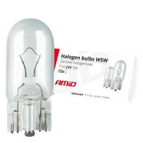 Automobilių lemputės, Motociklų ir traktorių technikos šviestuvai // Automobilio LED lemputės ir rinkiniai // Żarówki halogenowe w5w t10 5w w2.1x9.5d 24v 10 szt. (e8) amio-01002