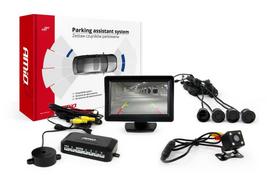 Automobilių ir motociklų prekės, elektronika, navigacija, CB radijas // Parkavimo jutiklių sistemos | Centrinio užrakto sistema | Automobilių signalizacijos // Zestaw czujników parkowania tft01 4,3" z kamerą hd-315-led 4 sensory czarne
