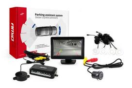Automobilių ir motociklų prekės, elektronika, navigacija, CB radijas // Parkavimo jutiklių sistemos | Centrinio užrakto sistema | Automobilių signalizacijos // Zestaw czujników parkowania tft01 4,3" z kamerą hd-307-ir 4 sensory białe
