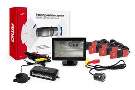 Automobilių ir motociklų prekės, elektronika, navigacija, CB radijas // Parkavimo jutiklių sistemos | Centrinio užrakto sistema | Automobilių signalizacijos // Zestaw czujników parkowania tft01 4,3" z kamerą hd-307-ir 4 sensory czarne wewnętrzne
