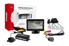 Automobilių ir motociklų prekės, elektronika, navigacija, CB radijas // Parkavimo jutiklių sistemos | Centrinio užrakto sistema | Automobilių signalizacijos // Zestaw czujników parkowania tft01 4,3" z kamerą hd-307-ir 4 sensory srebrne