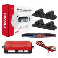Automobilių ir motociklų prekės, elektronika, navigacija, CB radijas // Parkavimo jutiklių sistemos | Centrinio užrakto sistema | Automobilių signalizacijos // Zestaw czujników parkowania czujniki cofania max led 4 sensory czarne 19 mm truck amio-02292