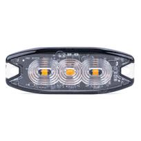 Automobilių lemputės, Motociklų ir traktorių technikos šviestuvai // LED darbo šviestuvai automobiliams ir specialiajai technikai // Lampa błyskowa ostrzegawcza płaska 3 led r65 r10 12-24v amio-02297