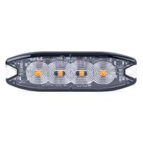 Automobilių lemputės, Motociklų ir traktorių technikos šviestuvai // LED darbo šviestuvai automobiliams ir specialiajai technikai // Lampa błyskowa ostrzegawcza płaska 4 led r65 r10 12-24v amio-02298