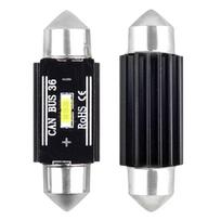 Automobilių lemputės, Motociklų ir traktorių technikos šviestuvai // Automobilio LED lemputės ir rinkiniai // Żarówki led canbus 1860 1smd ultrabright festoon c5w c10w c3w 36mm white 12v 24v amio-02442