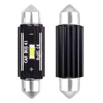 Automobilių lemputės, Motociklų ir traktorių technikos šviestuvai // Automobilio LED lemputės ir rinkiniai // Żarówki led canbus 1860 1smd ultrabright festoon c5w c10w c3w 41mm white 12v 24v amio-02444