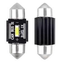 Automobilių lemputės, Motociklų ir traktorių technikos šviestuvai // Automobilio LED lemputės ir rinkiniai // Żarówki led canbus 1860 1smd ultrabright festoon c5w c10w c3w 31mm white 12v 24v amio-02441
