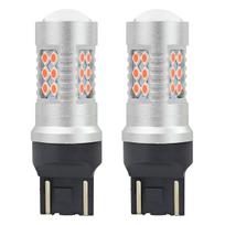 Automobilių lemputės, Motociklų ir traktorių technikos šviestuvai // Automobilio LED lemputės ir rinkiniai // Żarówki led canbus 24smd t20 wr21/5w red czerwone 12v 24v amio-02581