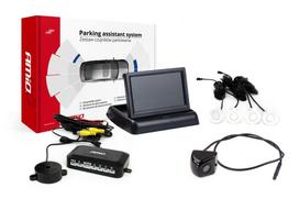 Automobilių ir motociklų prekės, elektronika, navigacija, CB radijas // Parkavimo jutiklių sistemos | Centrinio užrakto sistema | Automobilių signalizacijos // Zestaw czujników parkowania tft02 4,3" z kamerą hd-310 4 sensory białe