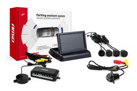 Automobilių ir motociklų prekės, elektronika, navigacija, CB radijas // Parkavimo jutiklių sistemos | Centrinio užrakto sistema | Automobilių signalizacijos // Zestaw czujników parkowania tft02 4,3" z kamerą hd-305-led 4 sensory czarne