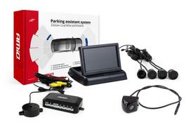 Automobilių ir motociklų prekės, elektronika, navigacija, CB radijas // Parkavimo jutiklių sistemos | Centrinio užrakto sistema | Automobilių signalizacijos // Zestaw czujników parkowania tft02 4,3" z kamerą hd-310 4 sensory czarne