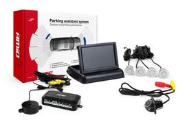 Automobilių ir motociklų prekės, elektronika, navigacija, CB radijas // Parkavimo jutiklių sistemos | Centrinio užrakto sistema | Automobilių signalizacijos // Zestaw czujników parkowania tft02 4,3" z kamerą hd-305-led 4 sensory srebrne