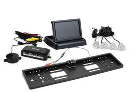 Automobilių ir motociklų prekės, elektronika, navigacija, CB radijas // Parkavimo jutiklių sistemos | Centrinio užrakto sistema | Automobilių signalizacijos // Zestaw czujników parkowania tft02 4,3" z kamerą hd-402-led 4 sensory srebrne