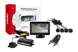 Automobilių ir motociklų prekės, elektronika, navigacija, CB radijas // Parkavimo jutiklių sistemos | Centrinio užrakto sistema | Automobilių signalizacijos // Zestaw czujników parkowania tft01 4,3" z kamerą hd-502-ir 4 sensory czarne