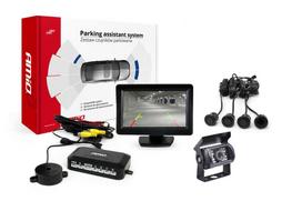 Automobilių ir motociklų prekės, elektronika, navigacija, CB radijas // Parkavimo jutiklių sistemos | Centrinio užrakto sistema | Automobilių signalizacijos // Zestaw czujników parkowania tft01 4,3" z kamerą hd-501-ir 4 sensory czarne "gold"
