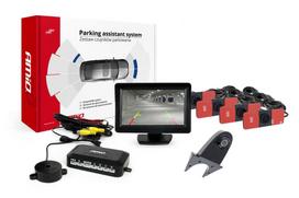 Automobilių ir motociklų prekės, elektronika, navigacija, CB radijas // Parkavimo jutiklių sistemos | Centrinio užrakto sistema | Automobilių signalizacijos // Zestaw czujników parkowania tft01 4,3" z kamerą hd-502-ir 4 sensory czarne wewnętrzne