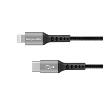 Įrankiai ir matavimo prietaisai // Įrankių, priedų naujienos // Kabel USB typu C - wtyk Lightning C94 MFi 1 m Kruger&Matz