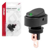 Elektros prekės // Jungikliai elektronikai // Włącznik przełącznik elipsa z podświetleniem 12v 24v amio-03087