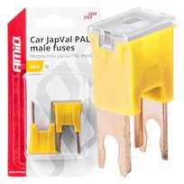 Automobilių ir motociklų prekės, elektronika, navigacija, CB radijas // Automobilių elektronikos komponentai : Montavimo kabeliai : Saugikliai : Jungtys // Bezpieczniki samochodowe japval pal męskie 2 szt. 60a amio-03409