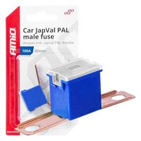 Automobilių ir motociklų prekės, elektronika, navigacija, CB radijas // Automobilių elektronikos komponentai : Montavimo kabeliai : Saugikliai : Jungtys // Bezpiecznik samochodowy japval pal męski 62mm 100a amio-03433