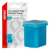 Automobilių ir motociklų prekės, elektronika, navigacija, CB radijas // Automobilių elektronikos komponentai : Montavimo kabeliai : Saugikliai : Jungtys // Bezpieczniki samochodowe japval pal żeńskie 2 szt. 20a amio-03451