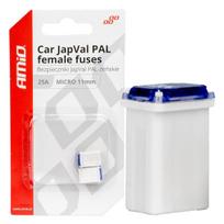 Automobilių ir motociklų prekės, elektronika, navigacija, CB radijas // Automobilių elektronikos komponentai : Montavimo kabeliai : Saugikliai : Jungtys // Bezpieczniki samochodowe japval pal żeńskie 2 szt. 25a amio-03459
