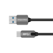 Planšetdatori ir planšetinių kompiuterių priedai // USB Kabeliai // Kabel USB wtyk 3.0 - wtyk typu C 5Gbps 0,5m Kruger&Matz