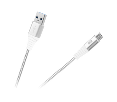 Planšetdatori ir planšetinių kompiuterių priedai // USB Kabeliai // Kabel USB - USB micro REBEL 100 cm biały