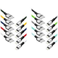 Įrankiai ir matavimo prietaisai // Įrankių, priedų naujienos // Kabel USB - Lightning eXc BRAID, 1,2m, 2,4A, szybkie ładowanie, kolor mix, bez opakowania