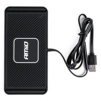 Mobilieji telefonai ir priedai // USB automobilių įkrovikliai // Bezprzewodowa ładowarka indukcyjna samochodowa 15w amio-03144
