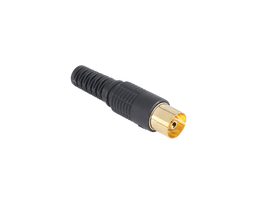TV, SAT, HDMI, DVI kabeliai ir priedai // Konektori, aksesuāri un instrumenti koaksiālajiem kabeļiem // Gniazdo antenowe TV na kabel długie czarne złote