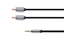 TV, SAT, HDMI, DVI kabeliai ir priedai // HDMI, DVI, AUDIO jungiamieji laidai ir priedai // Kabel wtyk jack 3.5 - 2RCA stereo 1.8m Kruger&Matz