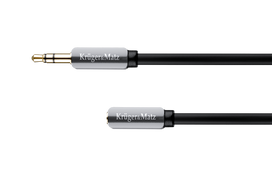 TV, SAT, HDMI, DVI kabeliai ir priedai // HDMI, DVI, AUDIO jungiamieji laidai ir priedai // Kabel wtyk - gniazdo  jack 3.5  stereo 3.0m Kruger&Matz