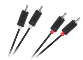 TV, SAT, HDMI, DVI kabeliai ir priedai // HDMI, DVI, AUDIO jungiamieji laidai ir priedai // Kabel 2RCA-2RCA 1m Cabletech standard