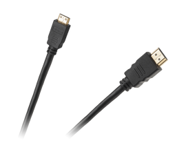 TV, SAT, HDMI, DVI kabeliai ir priedai // HDMI, DVI, AUDIO jungiamieji laidai ir priedai // Kabel HDMI - mini HDMI   1.8m Cabletech Eco-Line