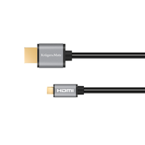 TV, SAT, HDMI, DVI kabeliai ir priedai // HDMI, DVI, AUDIO jungiamieji laidai ir priedai // Kabel HDMI - micro HDMI 1.8m Kruger&Matz Basic