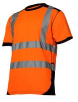 Batai, darbo drabužiai | Asmeninės apsaugos priemonės // Darbo, apsauginiai, aukšto matomumo drabužiai // Koszulka t-shirt ostrzegawcza, pom.-czarna, "s", ce, lahti