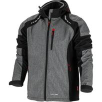 Batai, darbo drabužiai | Asmeninės apsaugos priemonės // Darbo, apsauginiai, aukšto matomumo drabužiai // Kurtka softshell z kapt. szar.-czar.-czerw., "m", ce, lahti