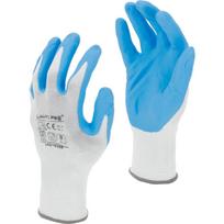 Gręžtuvai, suktuvai, perforatoriai // Priedai malūnėliams, gręžtuvams ir suktuvams // Rękawice nitr. biało-nieb. l221611p, karta, "11", ce, lahti