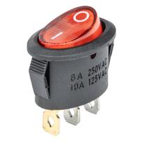 Elektros prekės // Jungikliai elektronikai // Włącznik przełącznik podświetlany owalny amio-02461