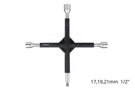 Įrankiai ir matavimo prietaisai // Automobilių dirbtuvių įrankiai ir įranga // Klucz krzyżakowy gumowany 17 mm 19 mm 21 mm 1/2" amio-02402