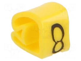 Markers | Marking: 8 | 2.5÷5mm | PVC | yellow | -30÷60°C | leaded | PA-1