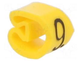 Markers | Marking: 9 | 2.5÷5mm | PVC | yellow | -30÷60°C | leaded | PA-1