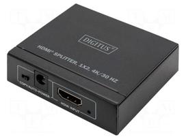 Splitter | HDMI 1.4 | 4K,EDID,HDCP 1.4,UHD 2160p | metal | black