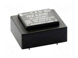 Transformer: encapsulated | 0.5VA | 230VAC | 15V | 33mA | PCB | IP00 | TEZ