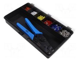 Tools set: for crimping push-on connectors, terminal crimping