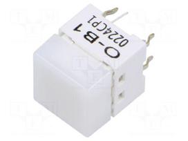 Keypad | SPST-NO | Pos: 2 | 0.05A/24VDC | THT | 1.57N | 10x10mm | 11mm | blue